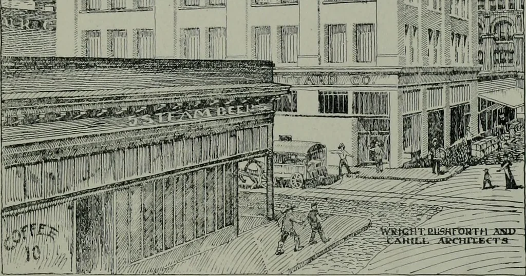 An illustration from The Architect & engineer of California and the Pacific Coast, 1905, leaf 96