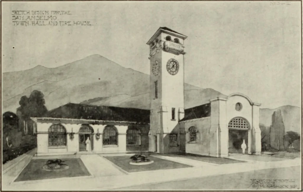 An illustration from The Architect & engineer of California and the Pacific Coast, 1905, leaf 110