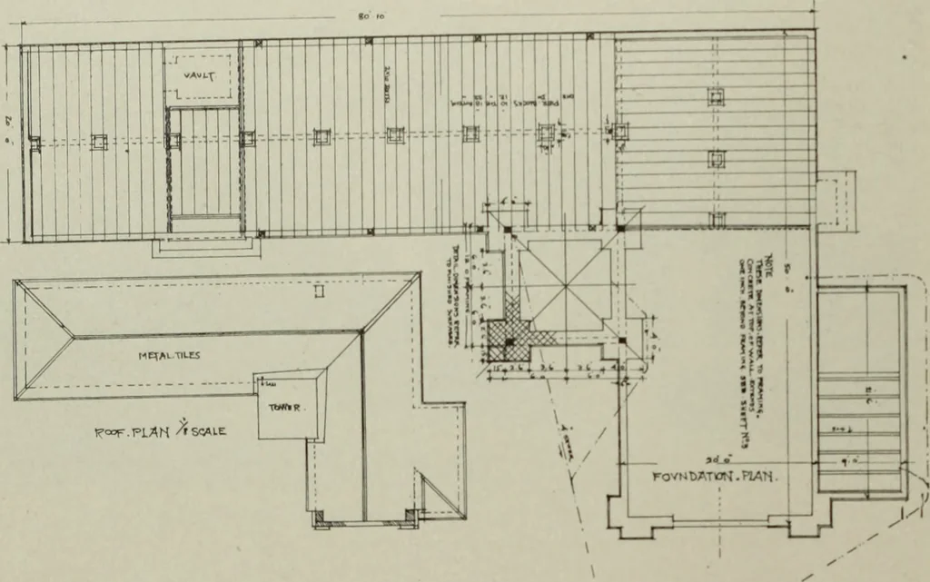 An illustration from The Architect & engineer of California and the Pacific Coast, 1905, leaf 111