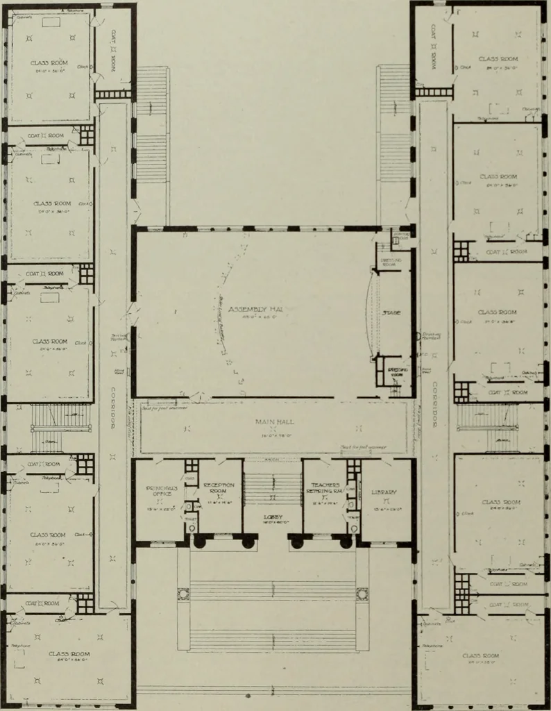 An illustration from The Architect & engineer of California and the Pacific Coast, 1905, leaf 151