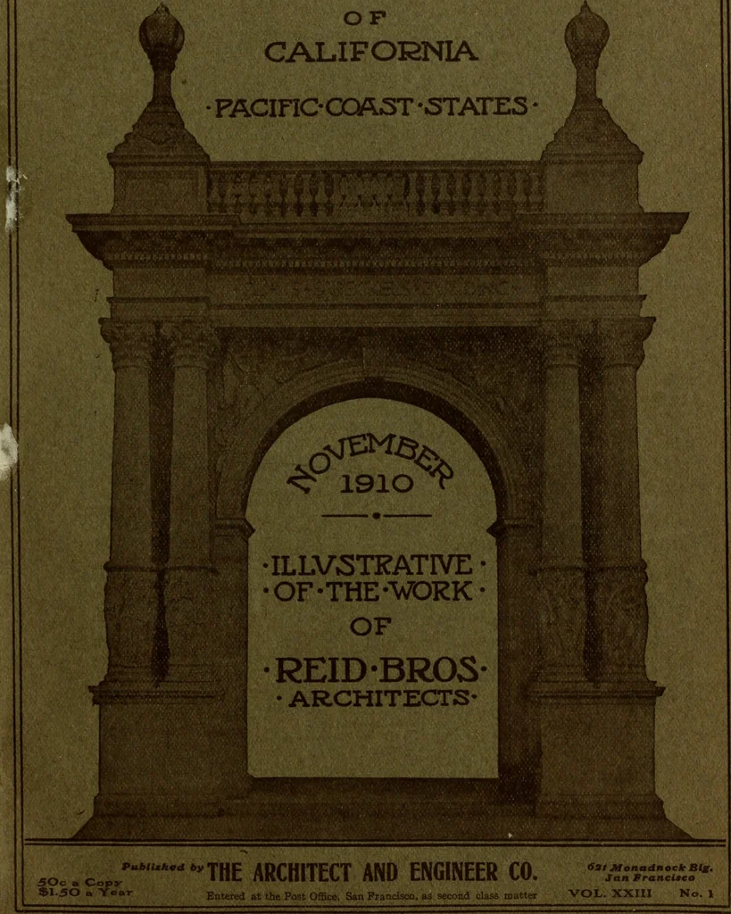 An illustration from The Architect & engineer of California and the Pacific Coast, 1905, leaf 4
