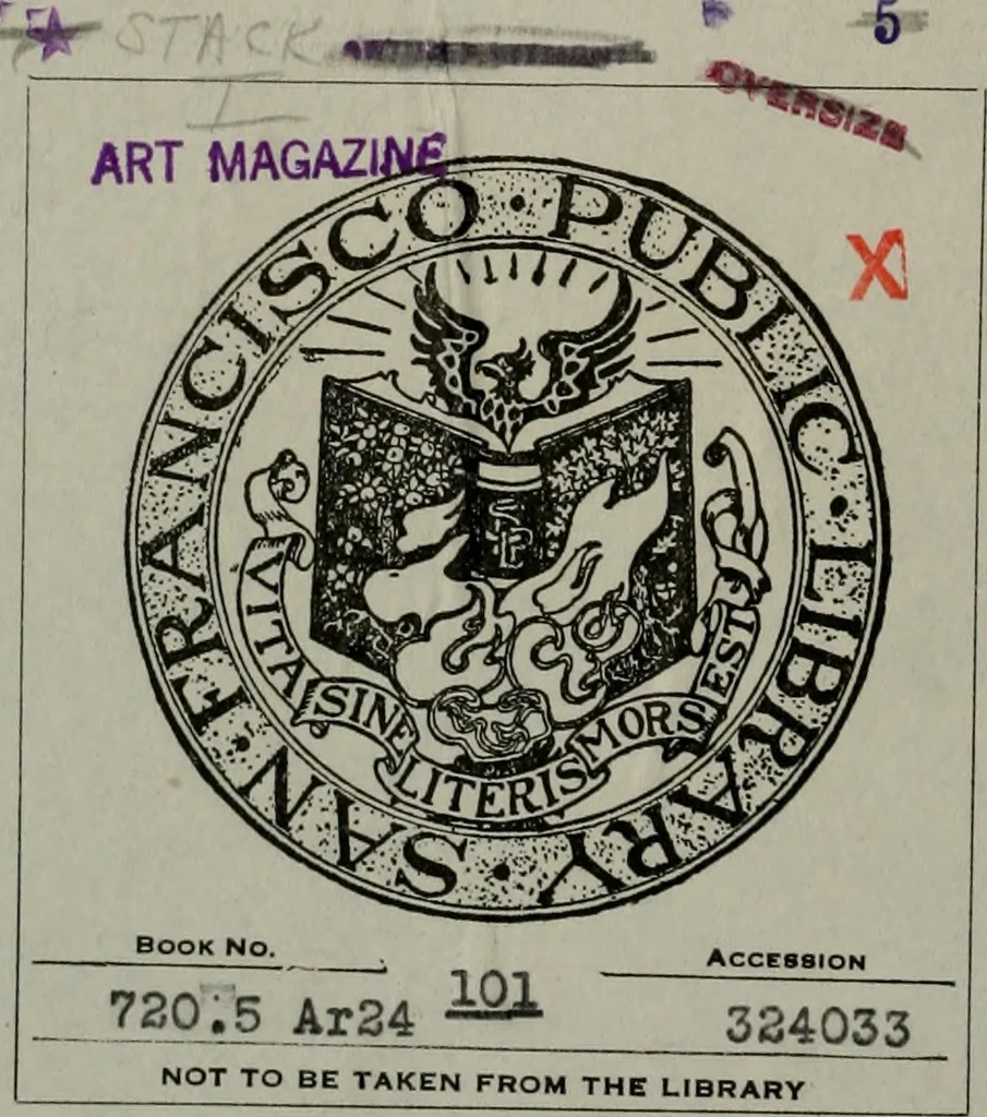 An illustration from Architect and engineer, 1905, leaf 1