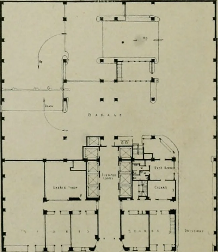 An illustration from Architect and engineer, 1905, leaf 13