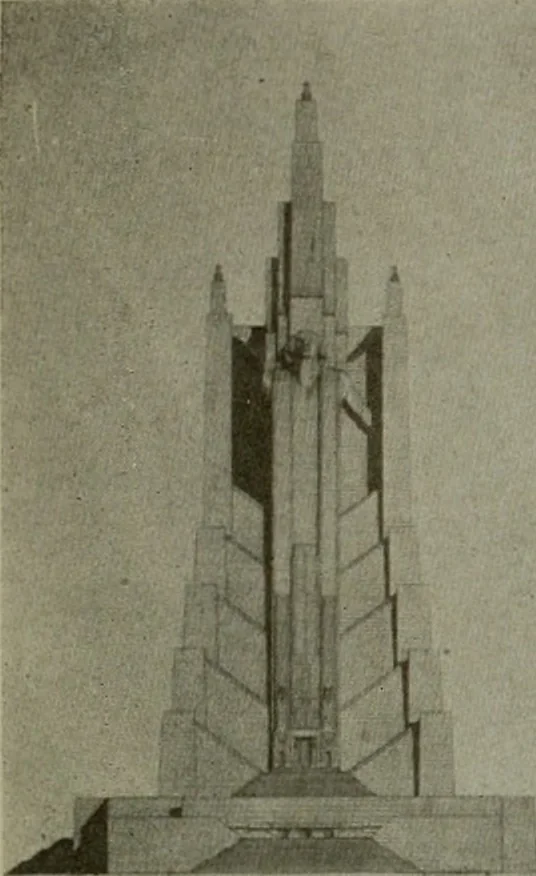 An illustration from Architect and engineer, 1905, leaf 156