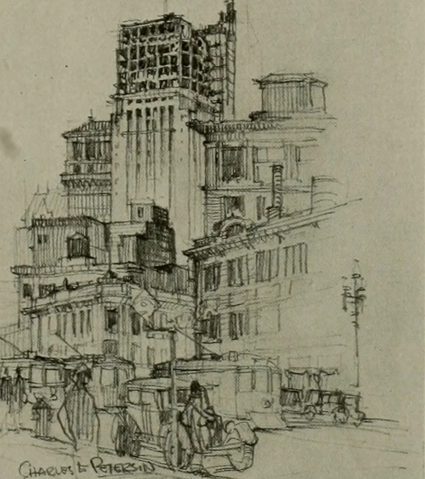 An illustration from Architect and engineer, 1905, leaf 386