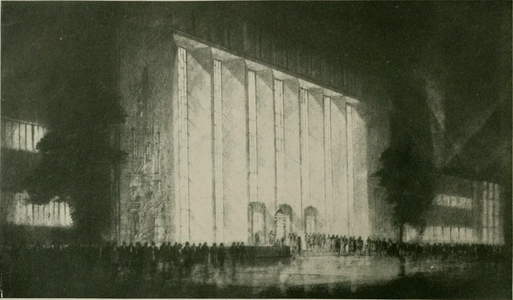 An illustration from Architect and engineer, 1905, leaf 43