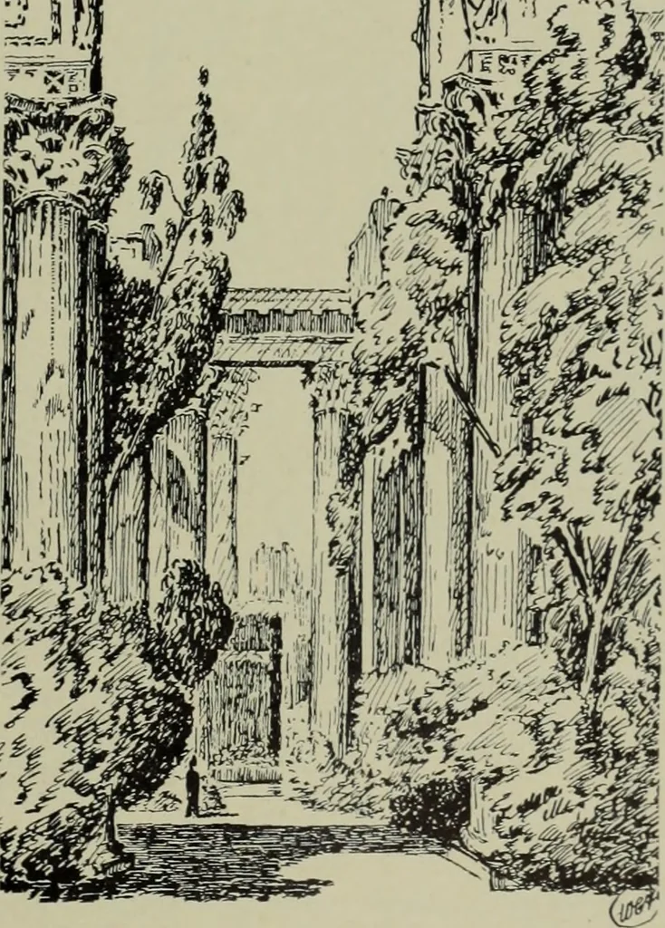 An illustration from Architect and engineer, 1905, leaf 170