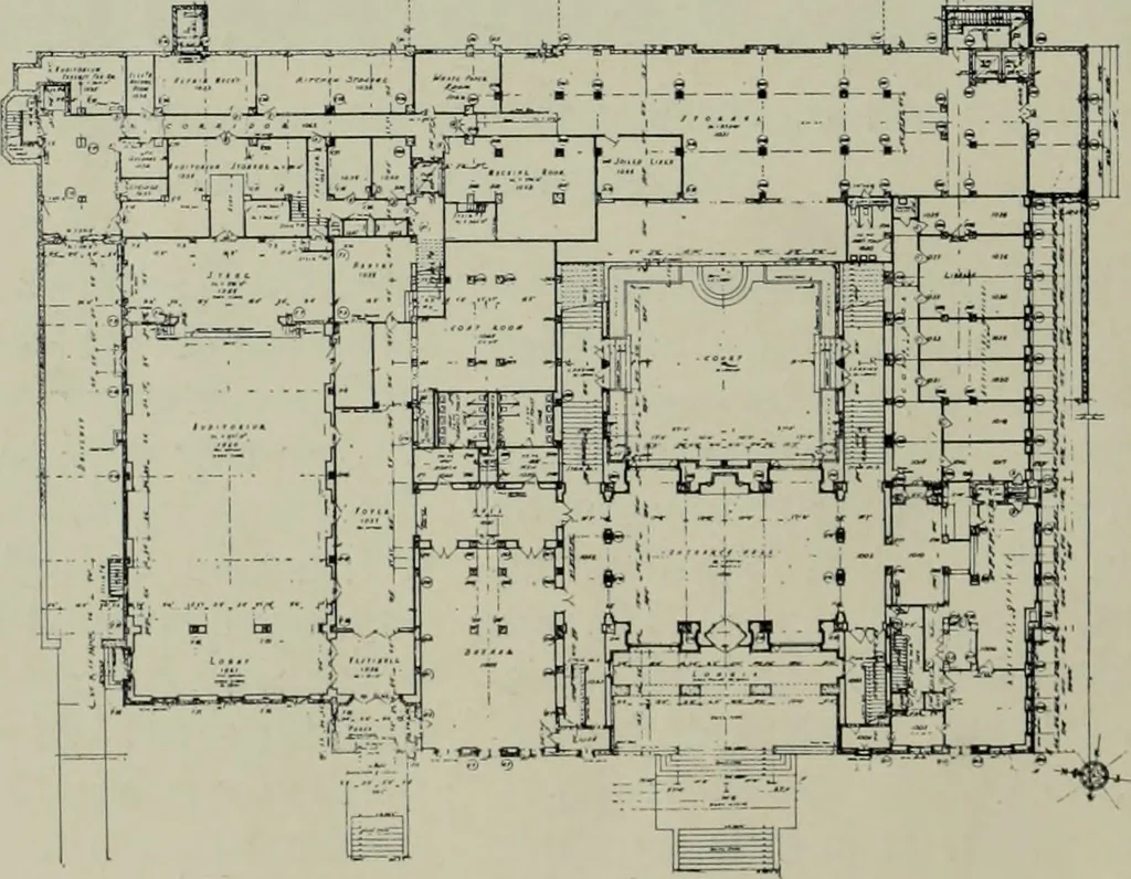 An illustration from Architect and engineer, 1905, leaf 21