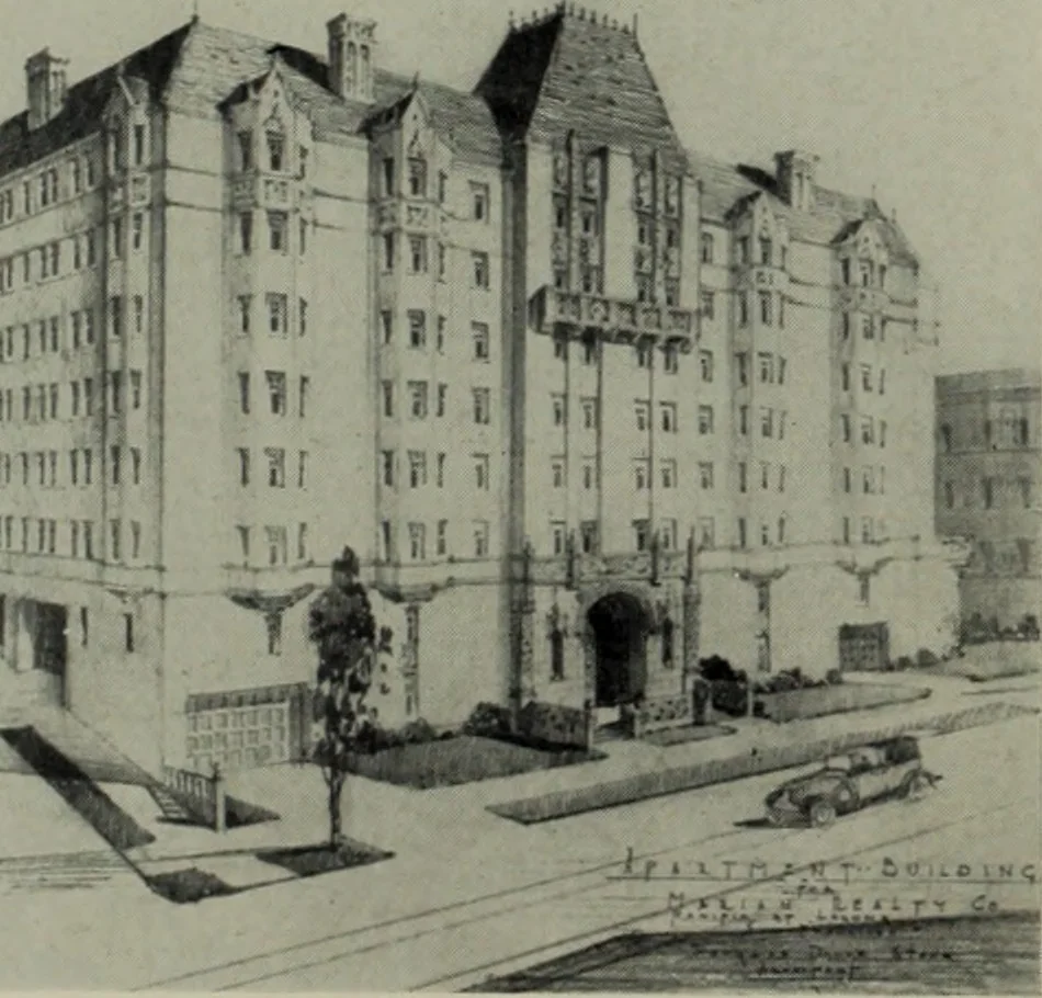 An illustration from Architect and engineer, 1905, leaf 233