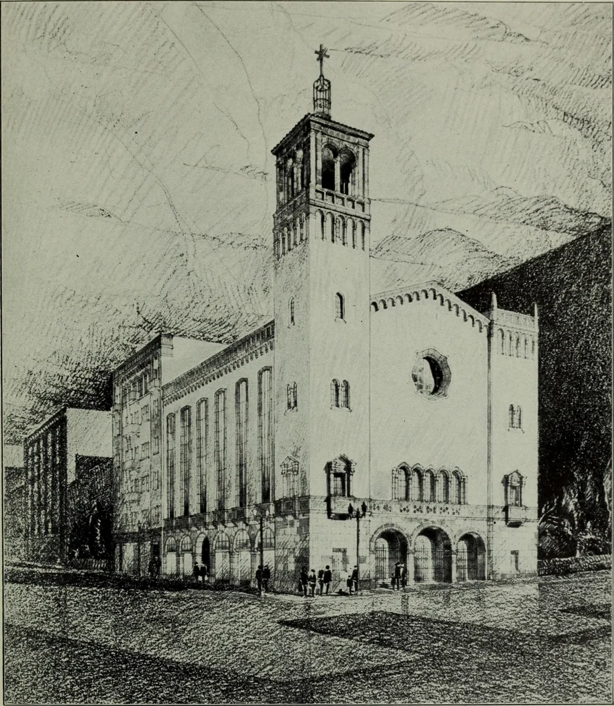 An illustration from Architect and engineer, 1905, leaf 344