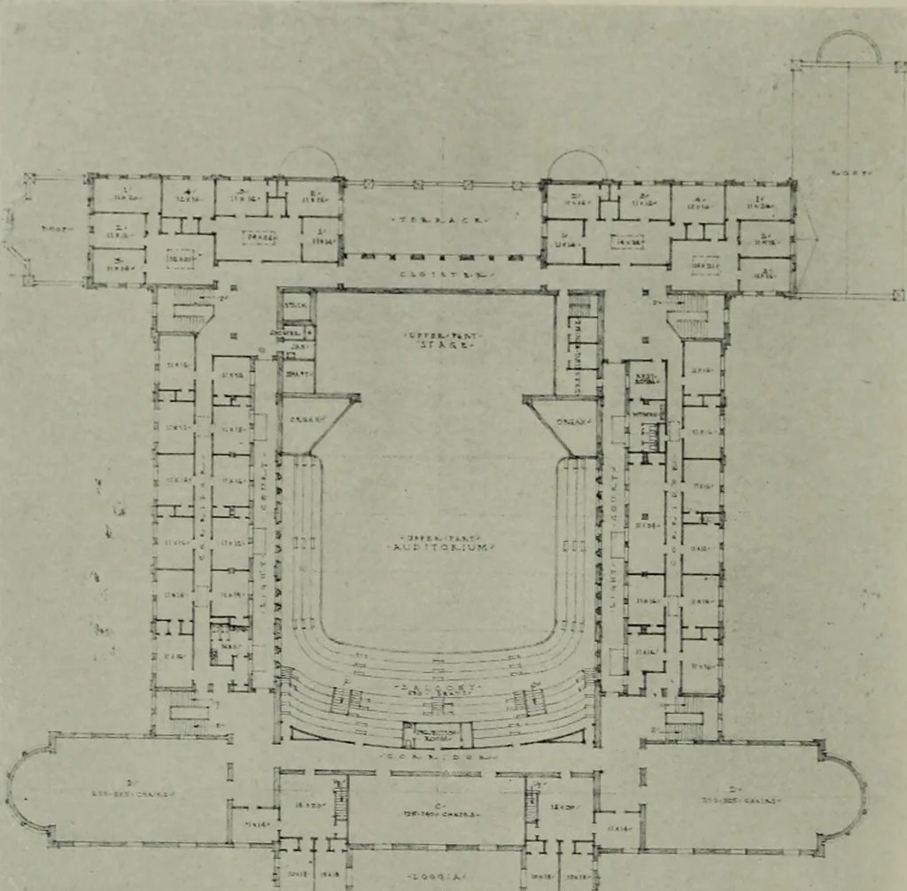 An illustration from Architect and engineer, 1905, leaf 37