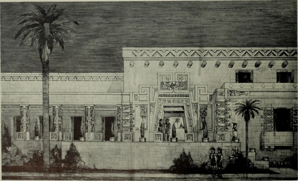An illustration from Architect and engineer, 1905, leaf 477