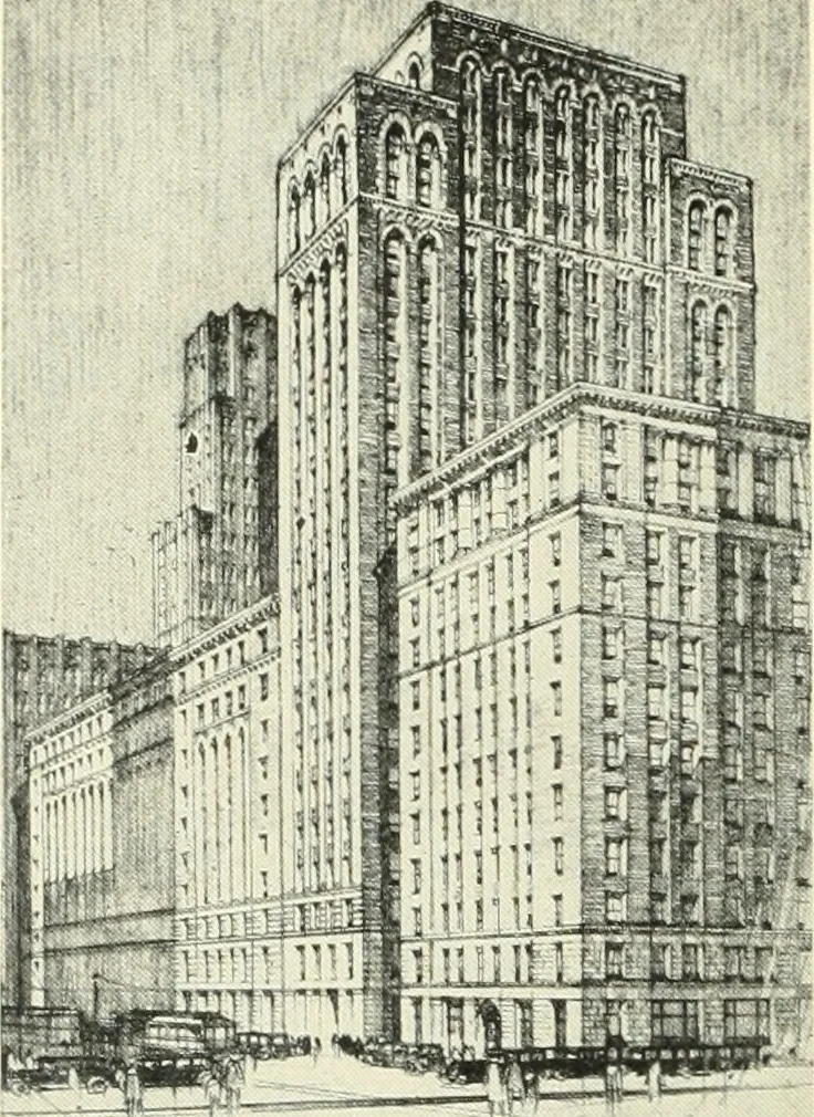 An illustration from Architect and engineer, 1905, leaf 115