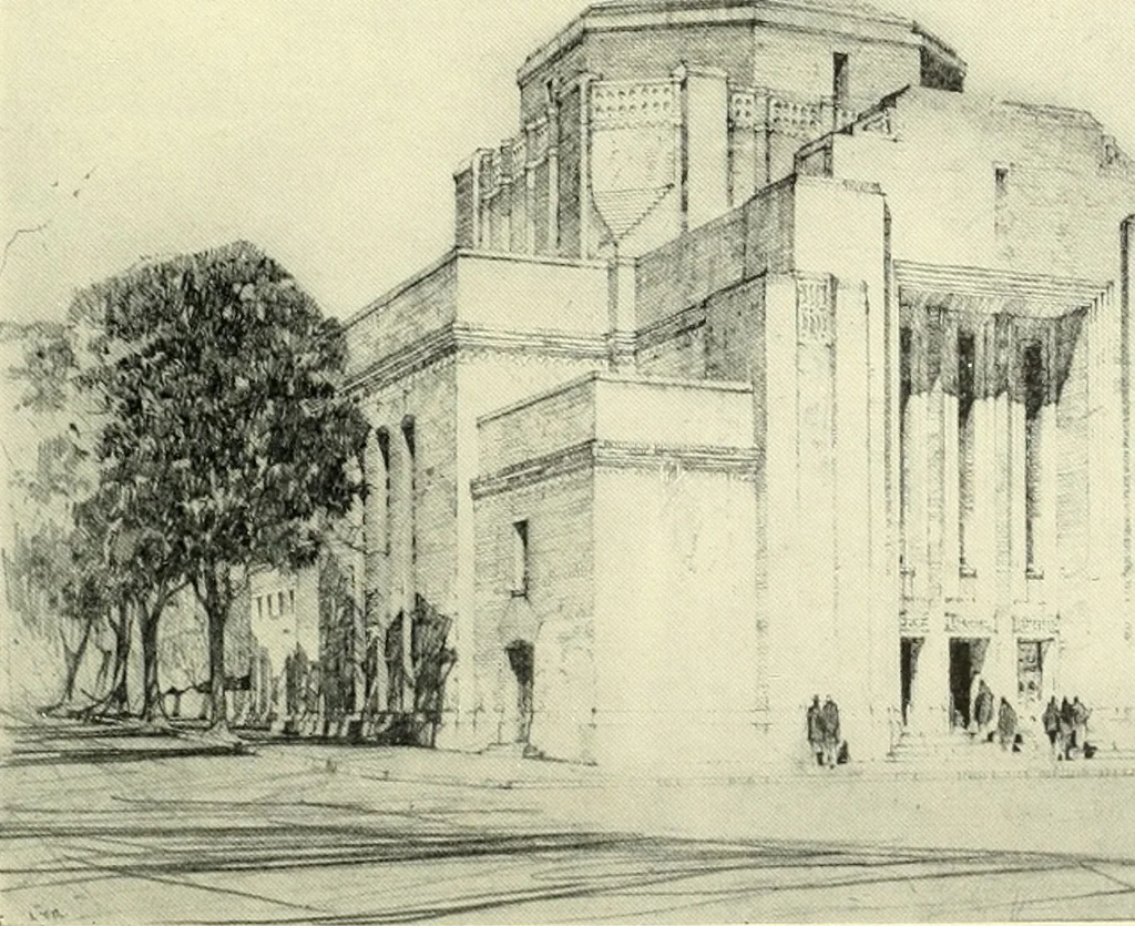 An illustration from Architect and engineer, 1905, leaf 384