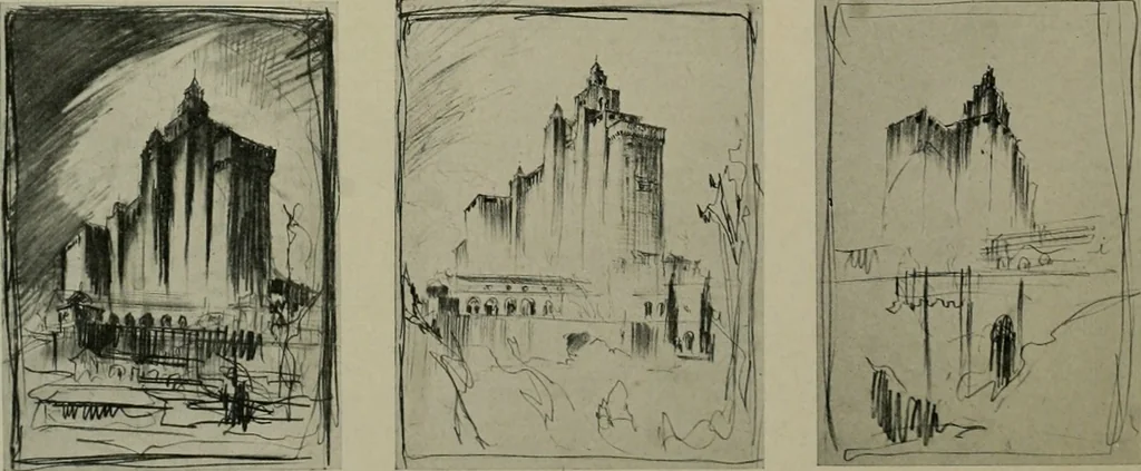 An illustration from Architect and engineer, 1905, leaf 143