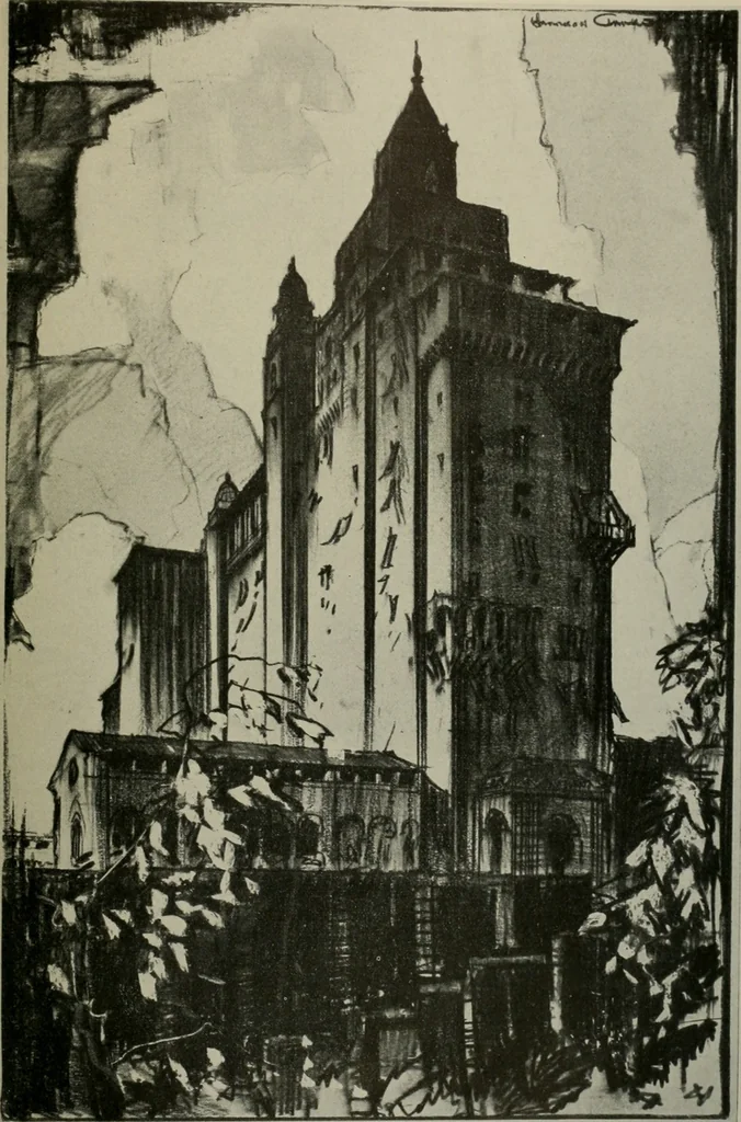 An illustration from Architect and engineer, 1905, leaf 144