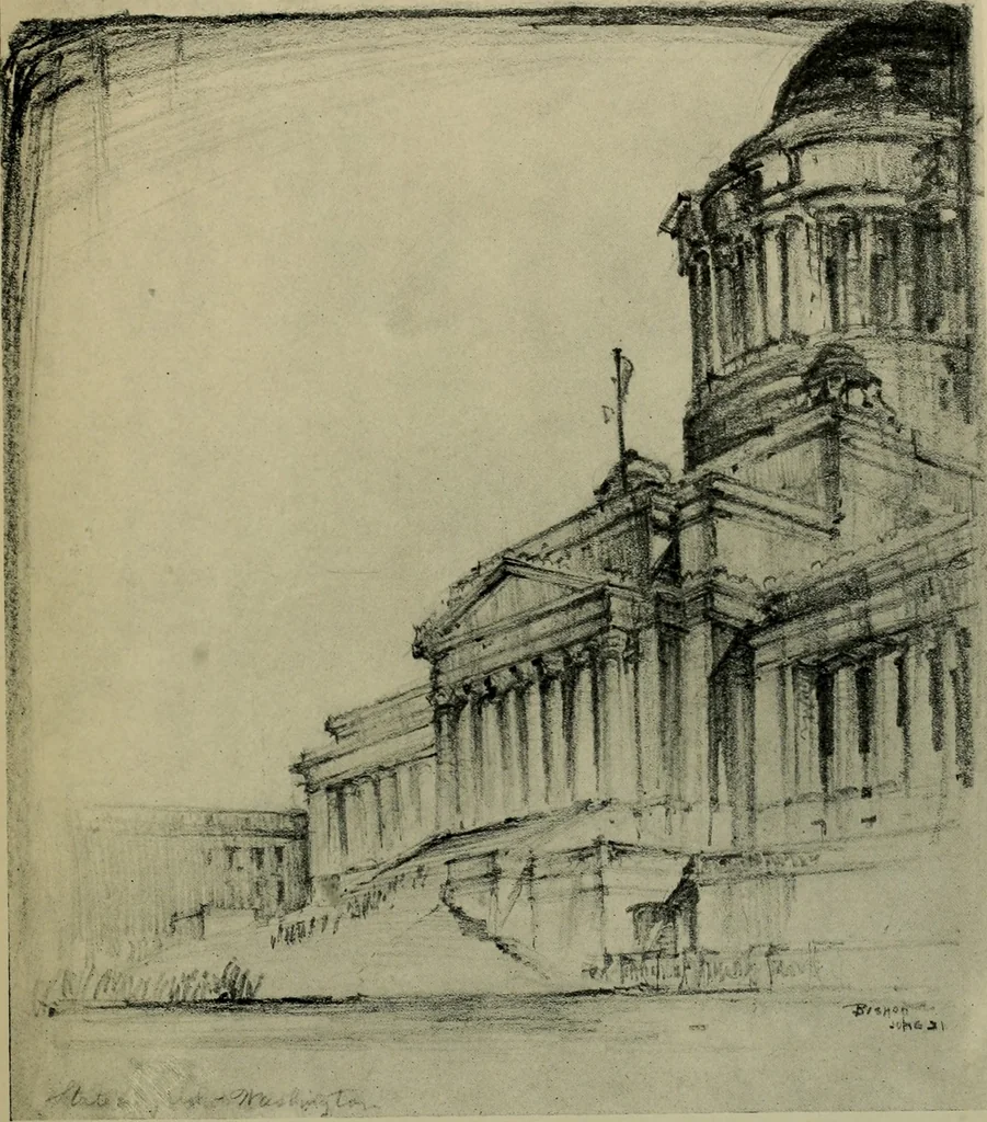An illustration from Architect and engineer, 1905, leaf 336