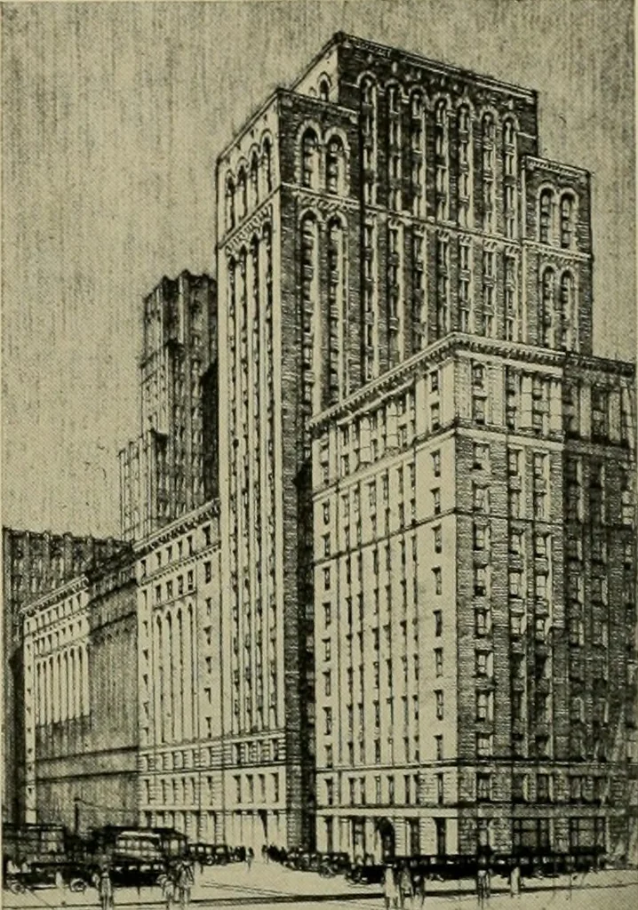An illustration from Architect and engineer, 1905, leaf 384