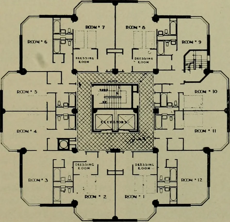 An illustration from Architect and engineer, 1905, leaf 408