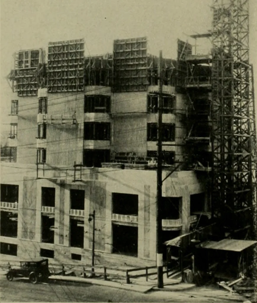 An illustration from Architect and engineer, 1905, leaf 409