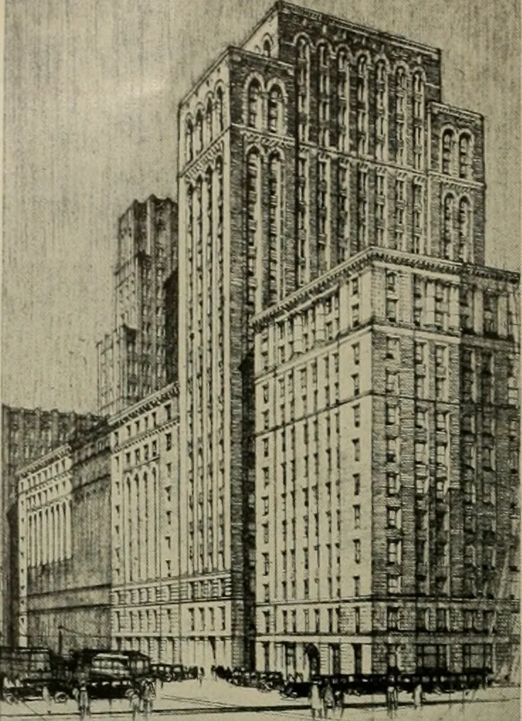 An illustration from Architect and engineer, 1905, leaf 95