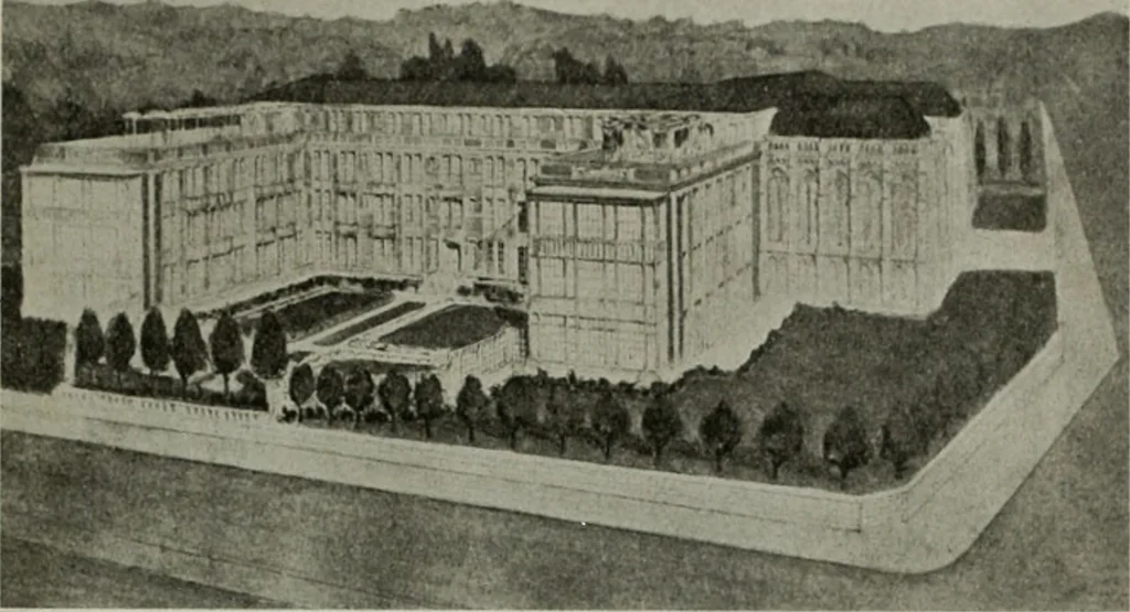 An illustration from The Architect & engineer of California and the Pacific Coast, 1905, leaf 166