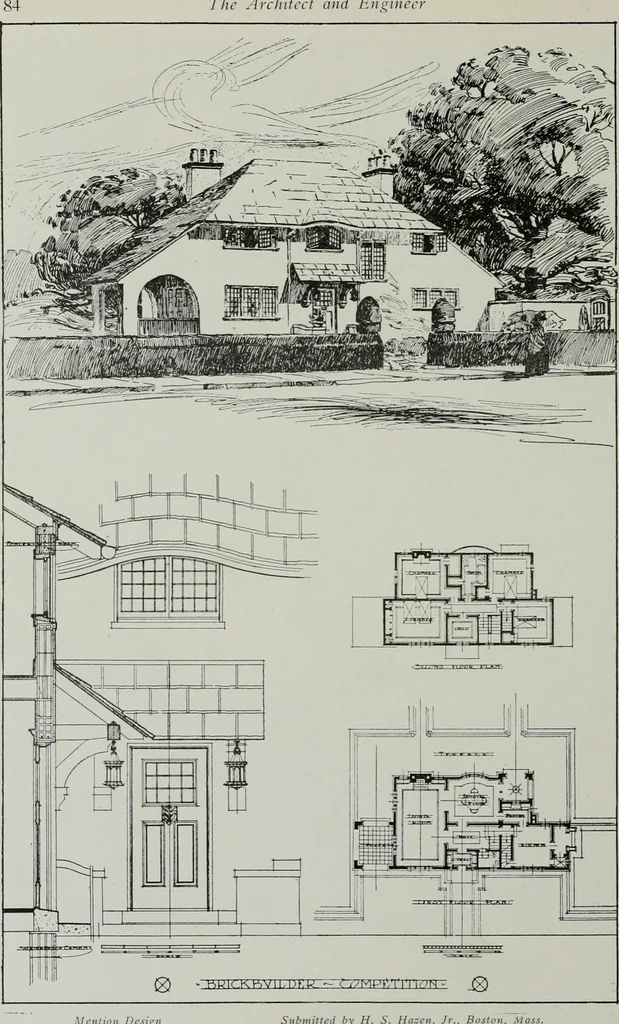 An illustration from The Architect & engineer of California and the Pacific Coast, 1905, leaf 249