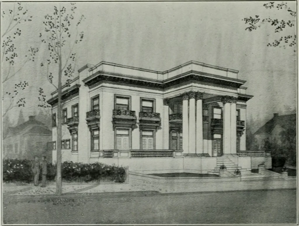 An illustration from The Architect & engineer of California and the Pacific Coast, 1905, leaf 63