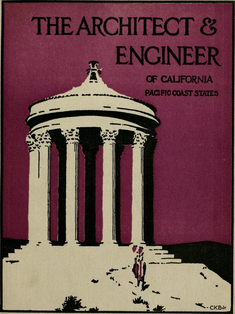 An illustration from The Architect & engineer of California and the Pacific Coast, 1905, leaf 8