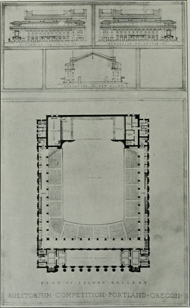 An illustration from The Architect & engineer of California and the Pacific Coast, 1905, leaf 83