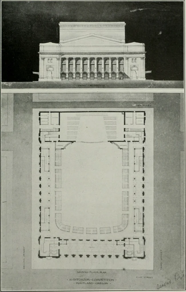 An illustration from The Architect & engineer of California and the Pacific Coast, 1905, leaf 84