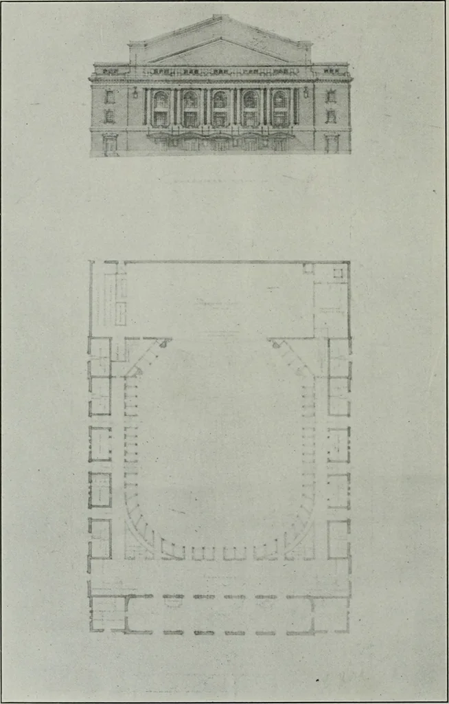 An illustration from The Architect & engineer of California and the Pacific Coast, 1905, leaf 85