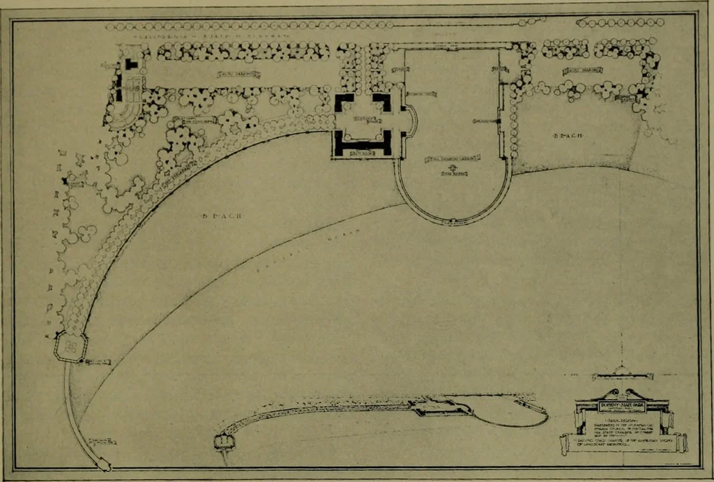 An illustration from Architect and engineer, 1905, leaf 196