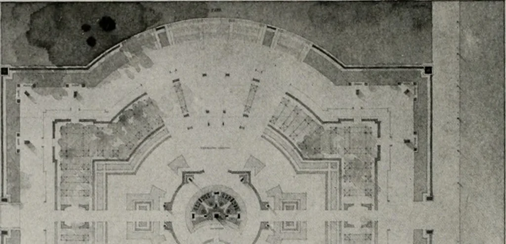 An illustration from Architect and engineer, 1905, leaf 107