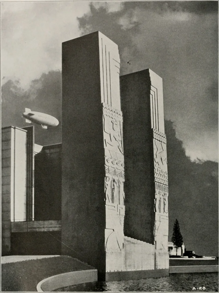 An illustration from Architect and engineer, 1905, leaf 165