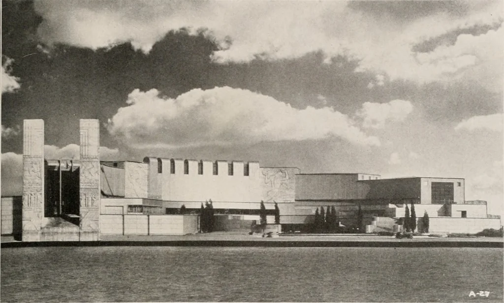 An illustration from Architect and engineer, 1905, leaf 166