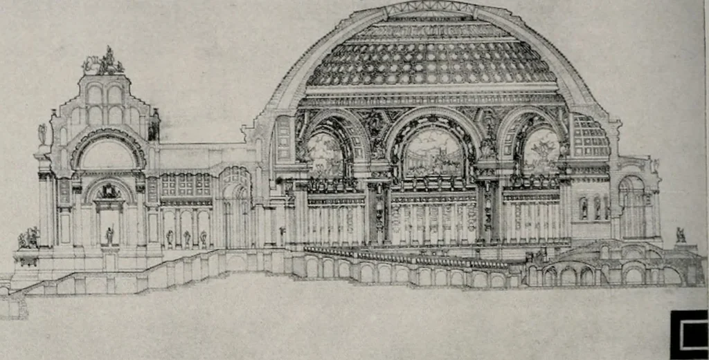 An illustration from Architect and engineer, 1905, leaf 397