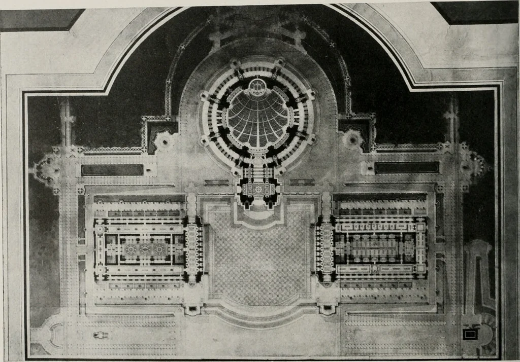 An illustration from Architect and engineer, 1905, leaf 397