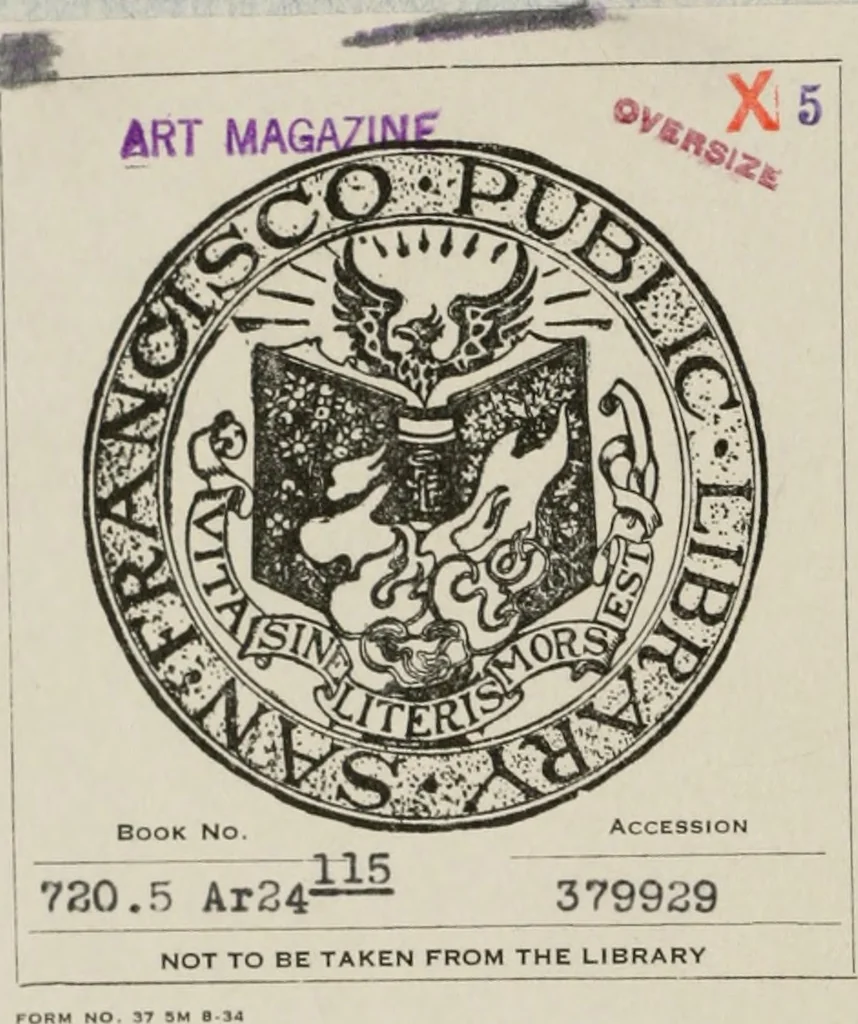 An illustration from Architect and engineer, 1905, leaf 1