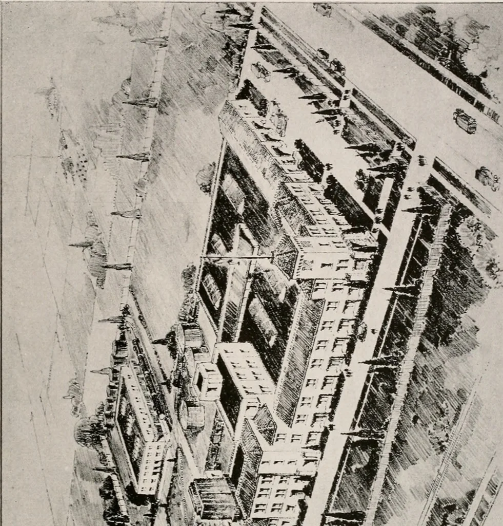 An illustration from Architect and engineer, 1905, leaf 164