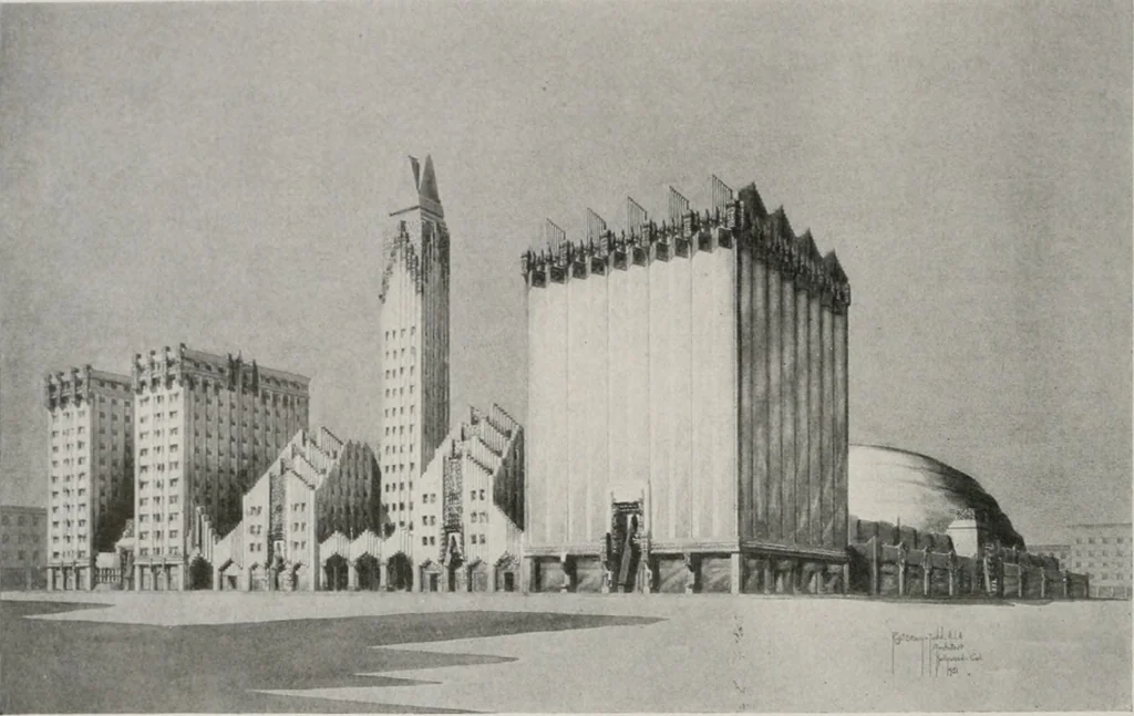 An illustration from Architect and engineer, 1905, leaf 17