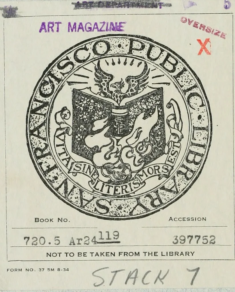 An illustration from Architect and engineer, 1905, leaf 1