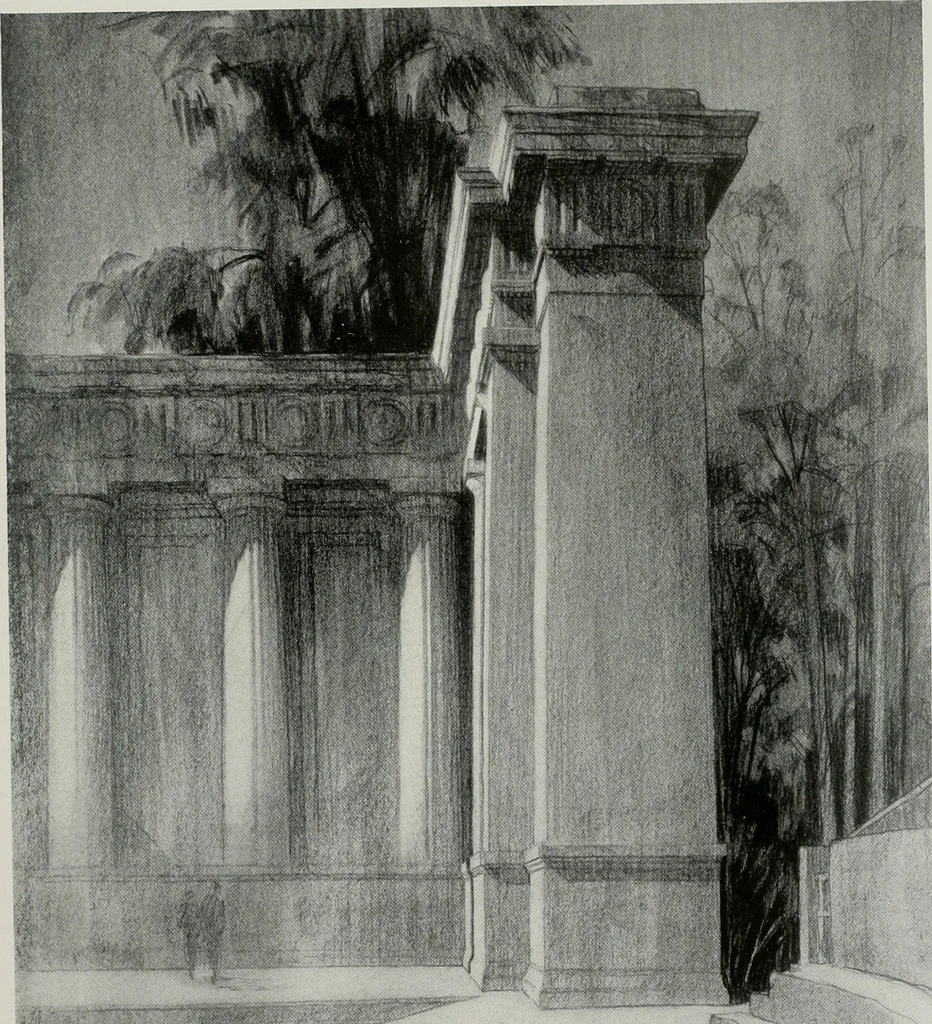 An illustration from Architect and engineer, 1905, leaf 332