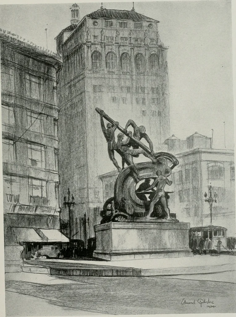 An illustration from Architect and engineer, 1905, leaf 334