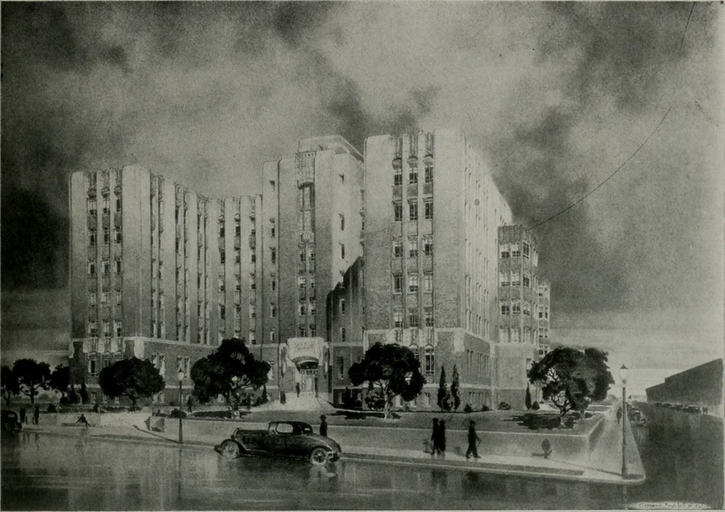 An illustration from Architect and engineer, 1905, leaf 198