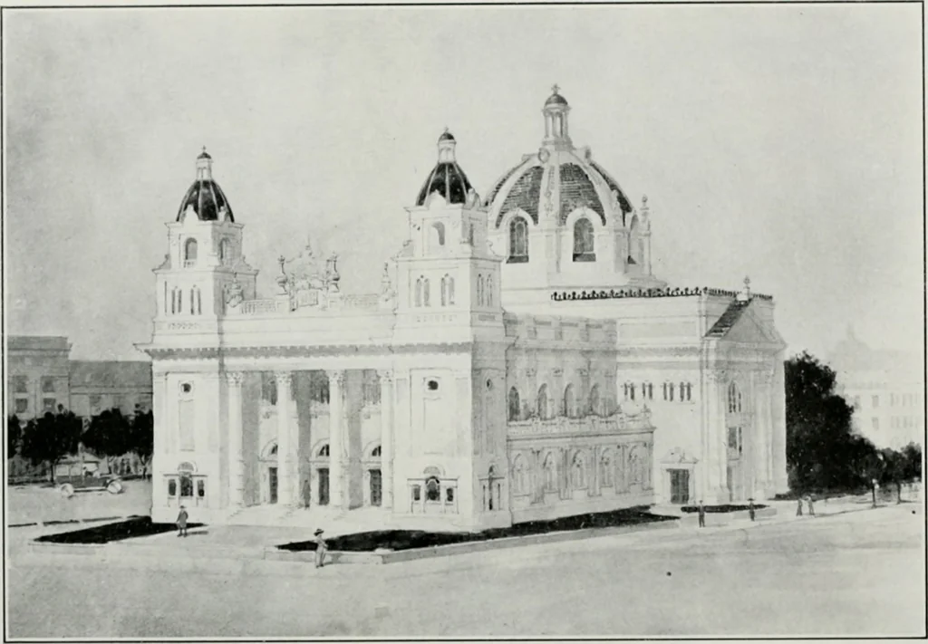 An illustration from The Architect & engineer of California and the Pacific Coast, 1905, leaf 127