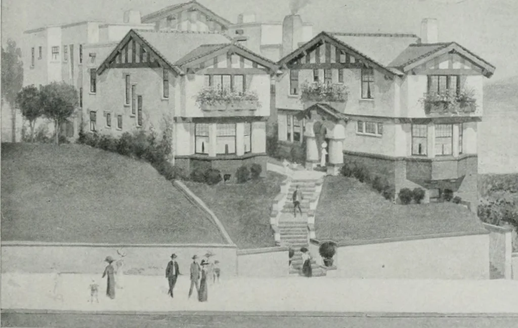 An illustration from The Architect & engineer of California and the Pacific Coast, 1905, leaf 166