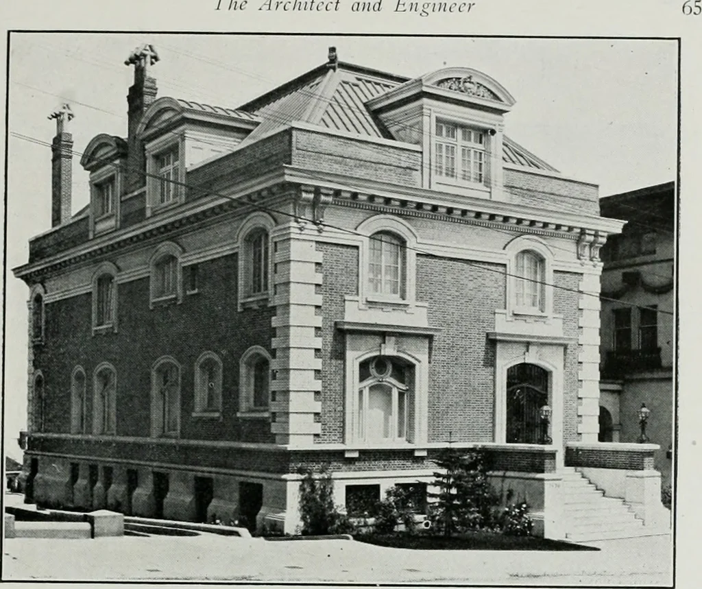 An illustration from The Architect & engineer of California and the Pacific Coast, 1905, leaf 30