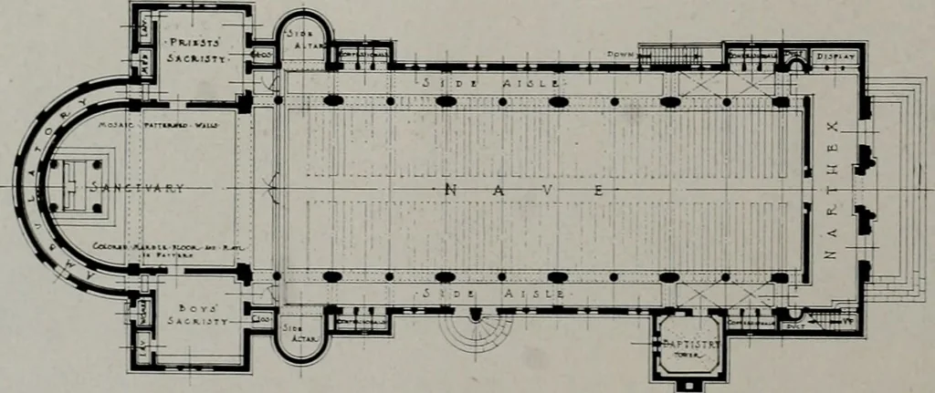 An illustration from Architect and engineer, 1905, leaf 105