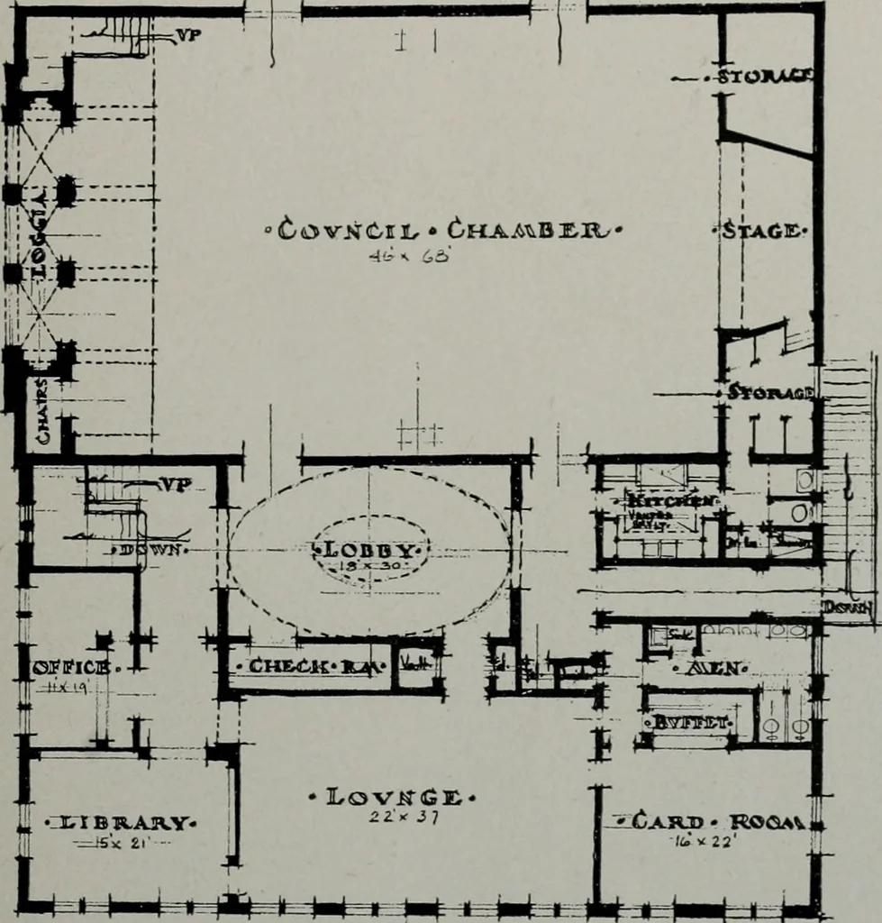 An illustration from Architect and engineer, 1905, leaf 110